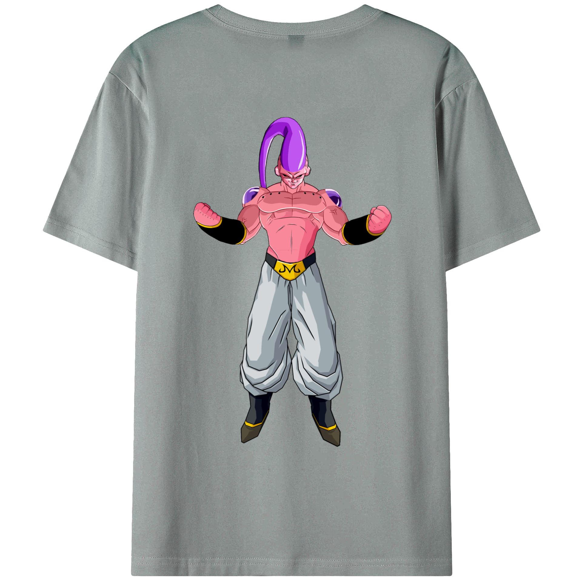 （画像用） ドラゴンボール 魔人ブウ DRAGON BALL Majin Buu 綿100％ メンズ半袖Tシャツ（バックプリント） 通気性